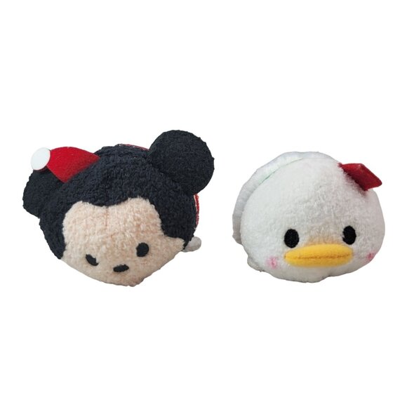 Disney Mini Plush 3.5" Christmas Mickey Mouse Donald Duck Stackable Tsum Tsum - Picture 2 of 8